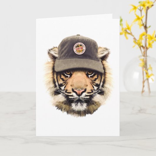 Carte Tigre de surf (Fleur jaune)