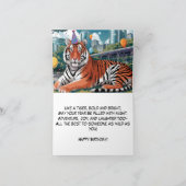Carte tigre du bengale anniversaire (Intérieur)