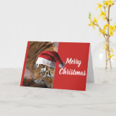 Carte Tigre du Bengale de Noël (Fleur jaune)