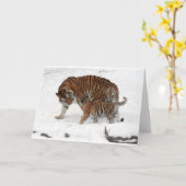 Carte Tigre et CUB de papa de père de joyeux (Fleur jaune)