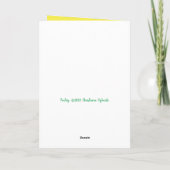 Carte Tigre fille d'anniversaire (Dos)