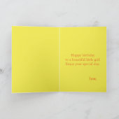 Carte Tigre fille d'anniversaire (Intérieur)