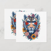 Carte Tigre palestinien - Palestine FLAG (Devant / Derrière)