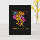 Carte Tigre sans peur (Fleur jaune)