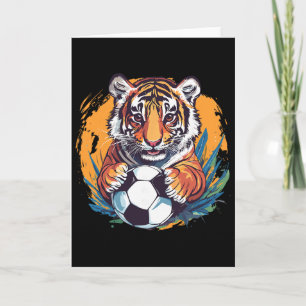Carte Tigre Soccer Byll Féroce Animal de la Jungle