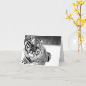 Carte Tigre teinté rose (Fleur jaune)