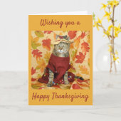 Carte tigrée Brown de thanksgiving (Fleur jaune)