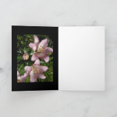 Carte Tigridies roses élégantes (Intérieur)