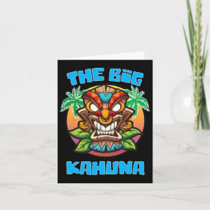 Carte Tiki Big Kahuna Funny Hawaiian Fête des pères Vaca