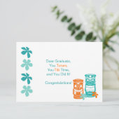 Carte Tiki Totem Graduation Salutation (Debout devant)