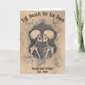 Carte Till Death Do Us Part Skeleton Couples  (Devant)