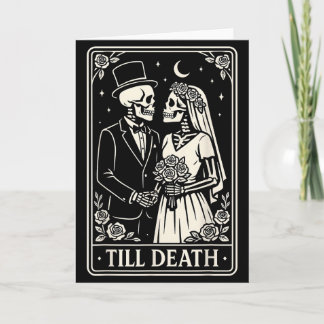 Carte Till Death Skeleton Love Couples Gothic Wedding Br