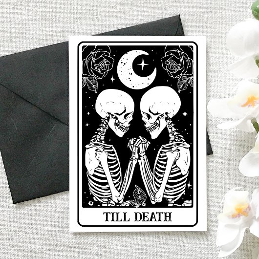 Carte Till Death Tarot Gothic Engagement & Wedding