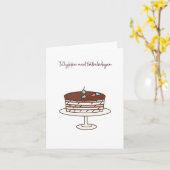 Carte Tillykke med fødselsdagen, anniversaire heureux au (Fleur jaune)