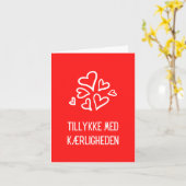 Carte Tillykke med kæ rligheden, mariage danois (Fleur jaune)