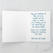 Carte Timbre de Noël vintage Snowman (Intérieur)