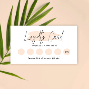 Carte Timbre Fidélité Beige Creme Waterbrush Lashe