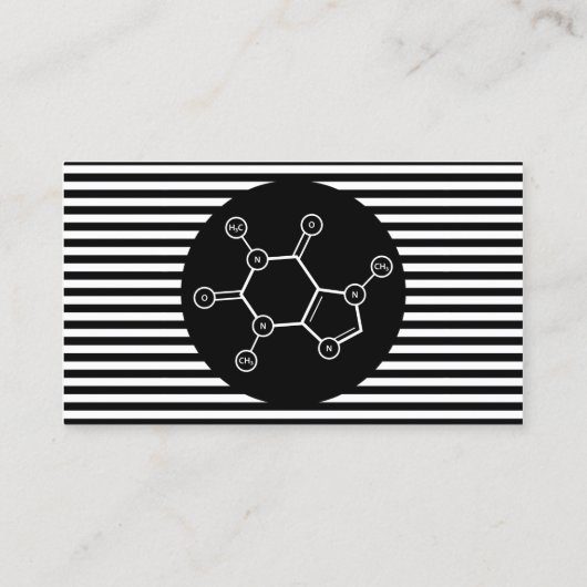 carte timbre rayé de molécule de café (Dos)