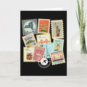 Carte Timbres de voyage anciens Timbres-poste de vacance
