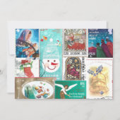 Carte Timbres personnalisés en pot de Noël (Devant)