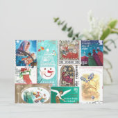 Carte Timbres personnalisés en pot de Noël (Debout devant)