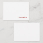 Carte Time Note (Devant / Derrière)