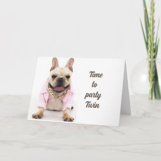 CARTE TIME TO "CELEBRATE" US - "TWIN'S" CARD