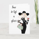 CARTE **TIME TO LIFT A GLASS**<br><div class="desc">SEND THIS COOL CARD À LA FÊTE DES ENFANTS **YOUR FRIEND OU SISTER** OR **ANY BEAUTIUFL LADY** IN YOUR LIFE AND THANKS FOR STOP BY ONE OF MY EIGHT !</div>