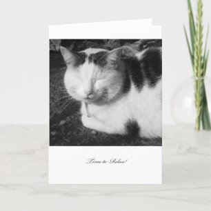Carte Time to Relax Cat - Blank Retirement Card