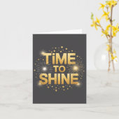 Carte Time To Shine Motivational Sparkle Design With Sta (Fleur jaune)