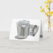 Carte Tin Can Phone (Pouvez-vous m'entendre MAINTENANT ? (Fleur jaune)