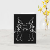 Carte Tini Squelette de Boisson Martini Queue Os Sec Hal (Fleur jaune)