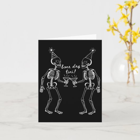 Carte Tini Squelette de Boisson Osseuse Sèche Queue de M (Fleur jaune)