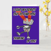 Carte Tinking of You Robot Card (Fleur jaune)