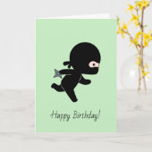 Carte Tiny Ninja coule sur Green Birthday (Fleur jaune)