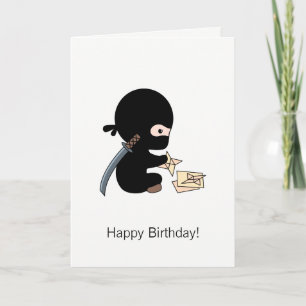 Carte Tiny Ninja Fabriquer l'Origami Papier étoile Anniv