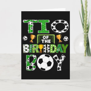 Carte Tio du garçon d'anniversaire Footballeur Jour de m