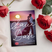 Carte Tipografía moderna con imagen romántica de pareja