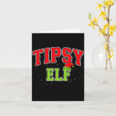 Carte Tipsy Elf Christmas Family Matching Group Xmas  (Fleur jaune)