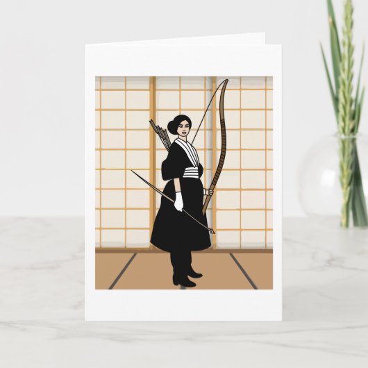 Carte Tir À L'Arc Avec Bow Et Flèche (Devant)