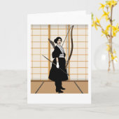 Carte Tir À L'Arc Avec Bow Et Flèche (Fleur jaune)