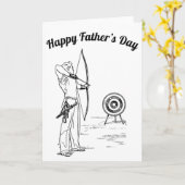 Carte Tir à l'arc Fête des pères (Fleur jaune)