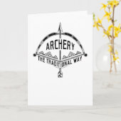 Carte Tir à l'arc la manière traditionnelle Bow et Flèch (Fleur jaune)