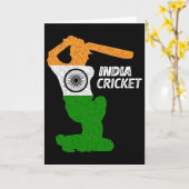Carte Tir de limite de l'équipe de cricket d'Inde avec l (Fleur jaune)