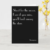 Carte Tir pour la lune - anniversaire, levant, vintage (Fleur jaune)