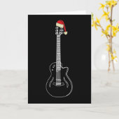 Carte Tirage simple de la guitare de Noël (Fleur jaune)