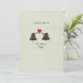 Carte tirée par la main de faire-part de mariage (Debout devant)