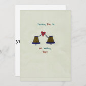 Carte tirée par la main de faire-part de mariage (Devant / Derrière)