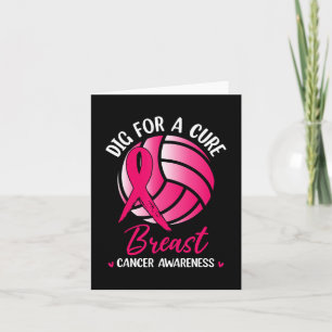 Carte Tirer Au Ribbon Cure Volleyball Cancer Du Sein Con