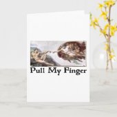 Carte Tirez mon doigt (Fleur jaune)